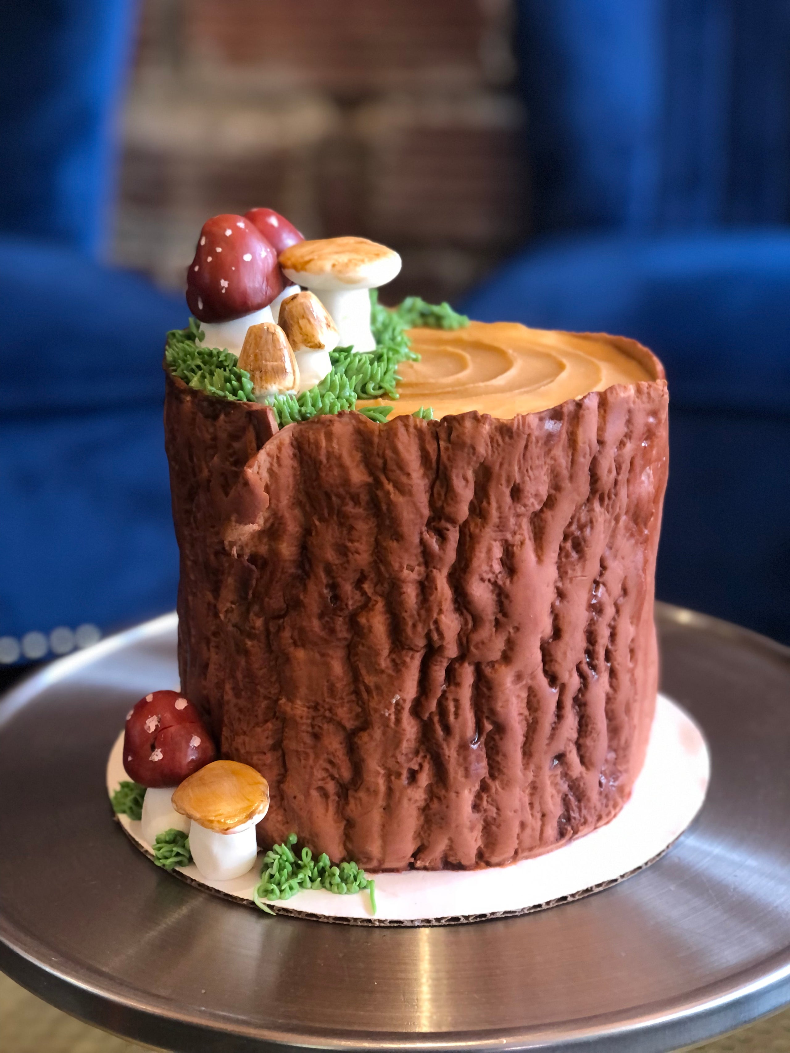 Tree Stump Cake Wood Bark Cake Stand Tree Ampiflier Stump Cake